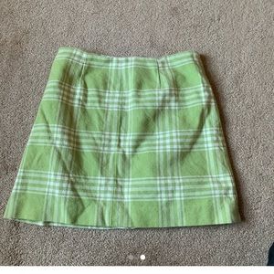 green/white skirt